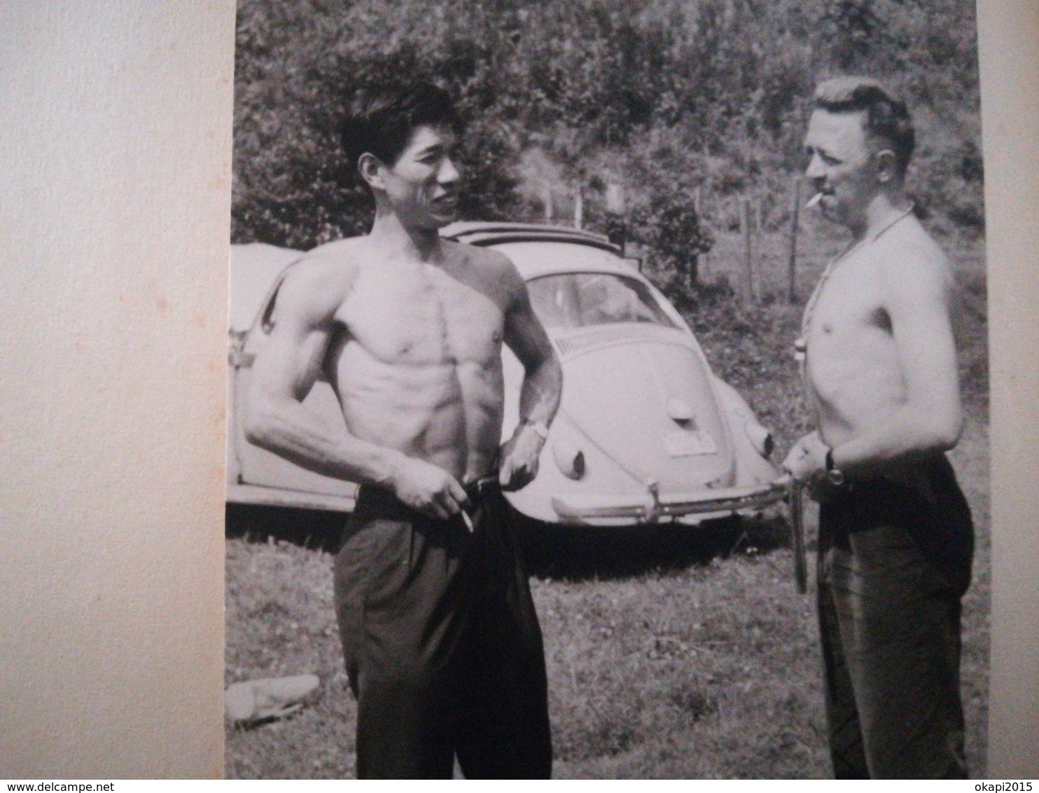 GROUPE DE PERSONNES DU CERCLE JULIEN NAESSENS BUDO arts martiaux CAMP ACHOUFFE BELGIQUE 80 PHOTOS ORIGINALES ANNÉE 1962