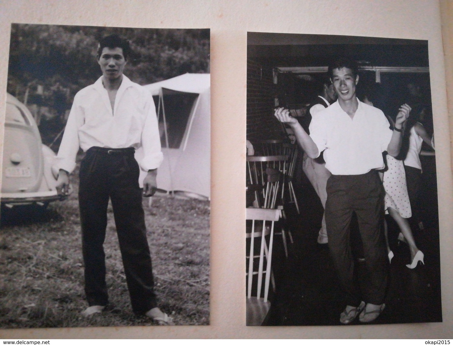 GROUPE DE PERSONNES DU CERCLE JULIEN NAESSENS BUDO arts martiaux CAMP ACHOUFFE BELGIQUE 80 PHOTOS ORIGINALES ANNÉE 1962