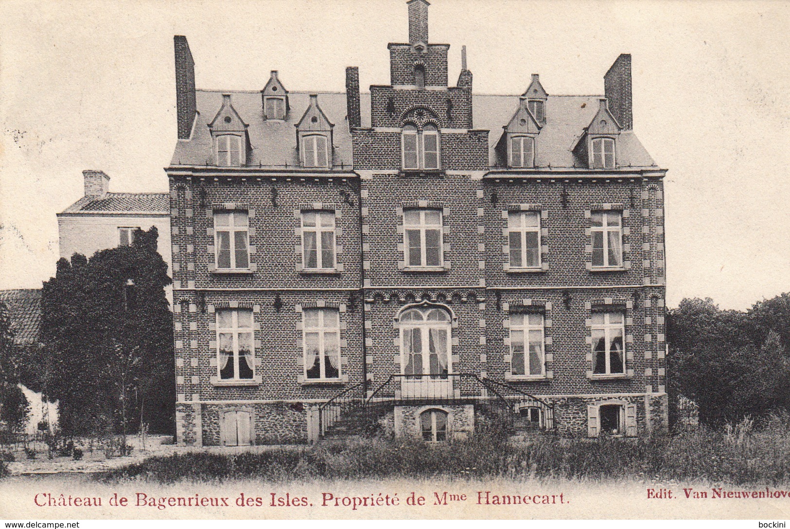 Deux-Acren - Château De Bagenrieux Des Isles. Propriété De Mme Hannecart  - Très Belle Carte  -  état Voir Scan. - Lessines