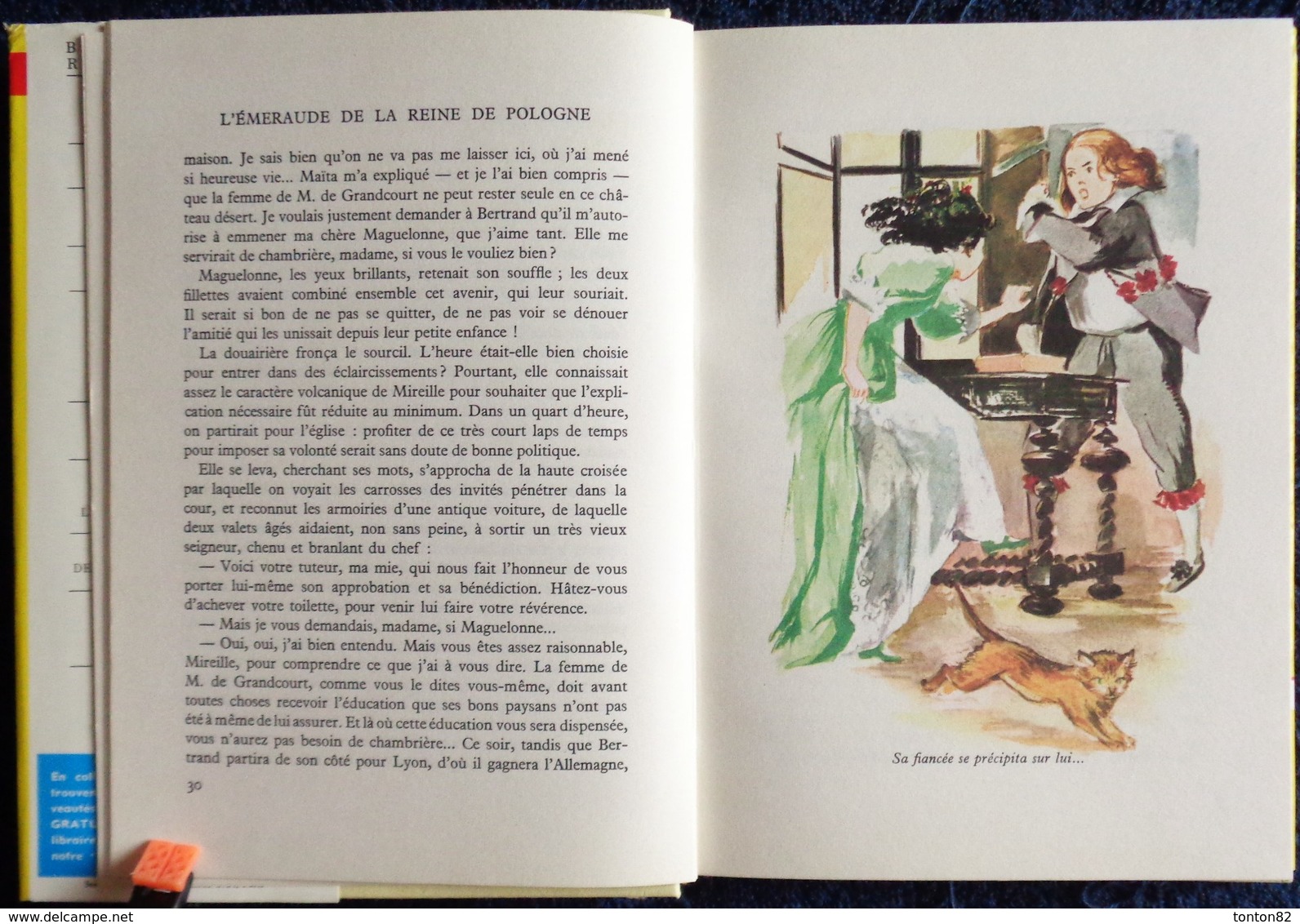 Anne Clairac - La robe d'Émeraude - Bibliothèque Rouge et Or n° 637 - ( 1963 ) .