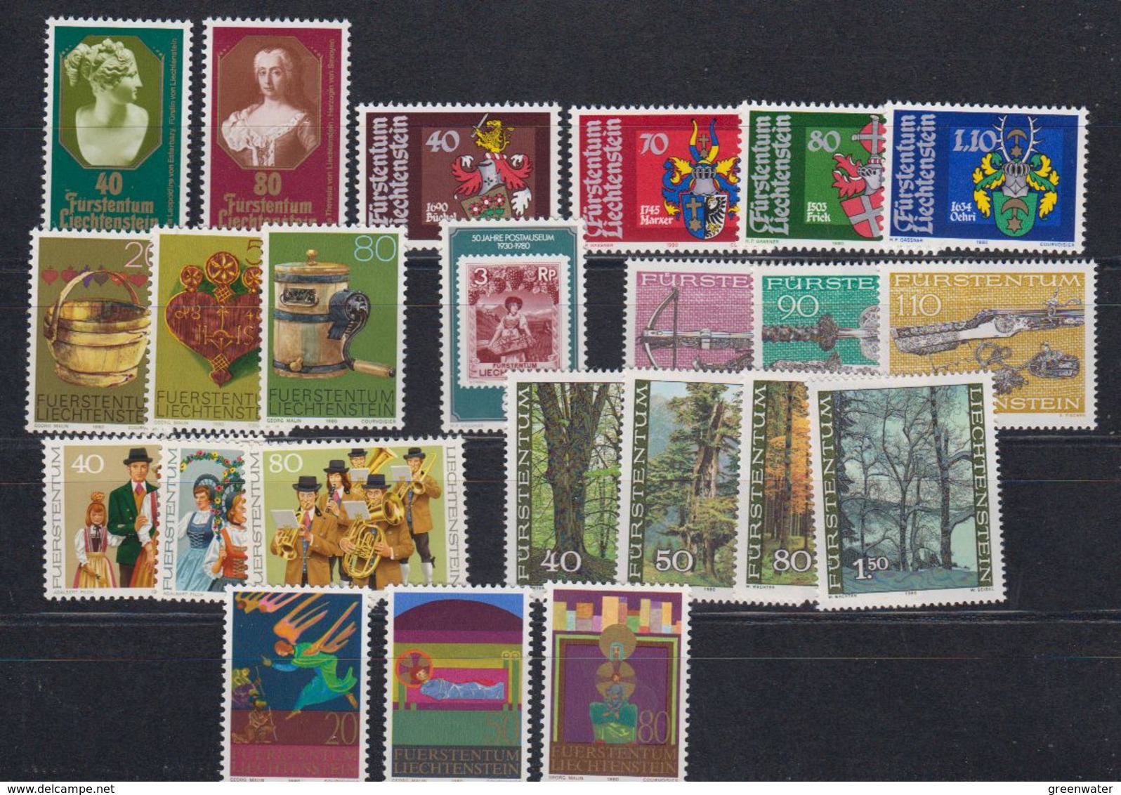 Liechtenstein 1980 Year (see Scan) ** Mnh (43918) - Volledige Jaargang