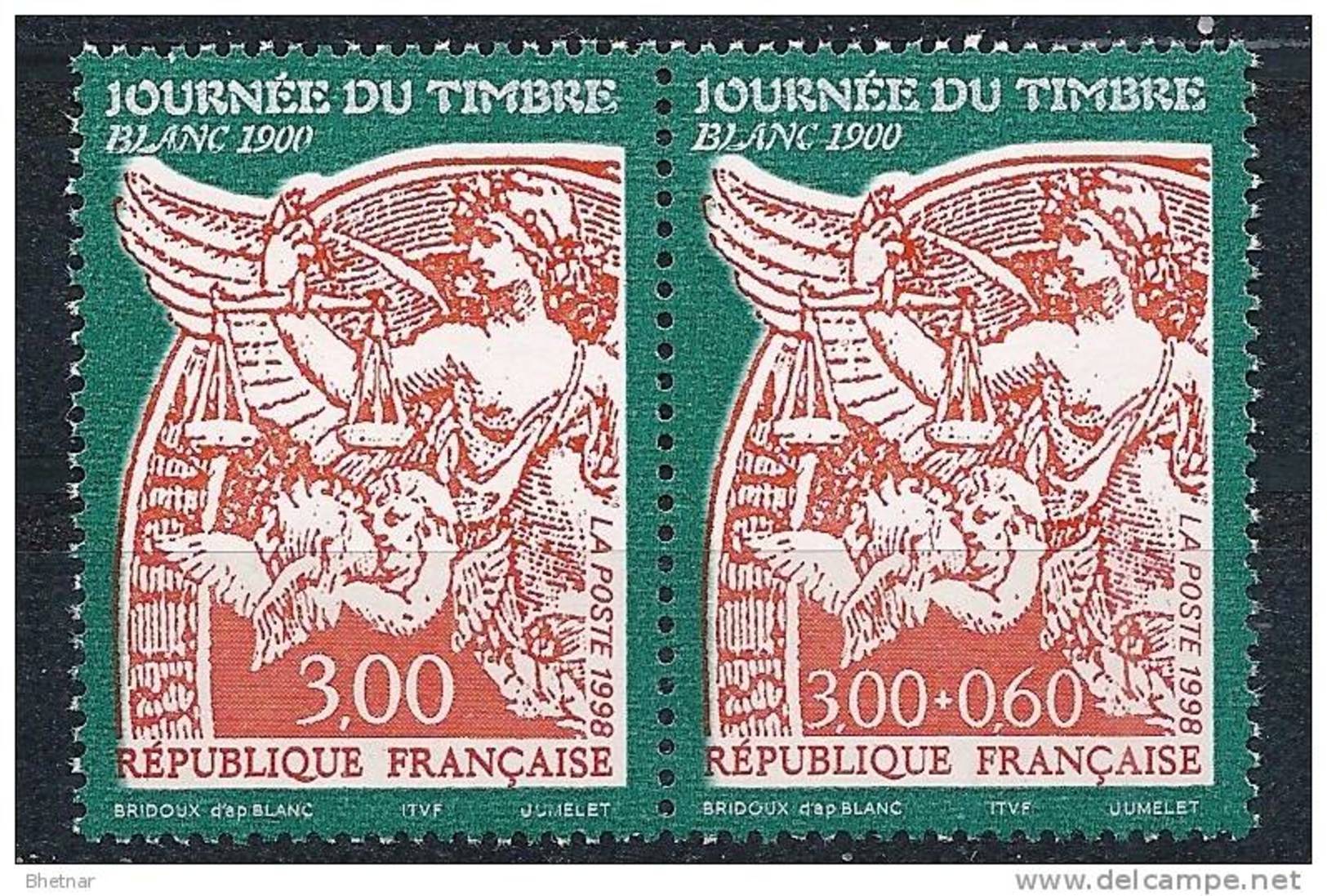 FR YT P3136A Paire " La Journée Du Timbre " 1998 Neuf** - Neufs