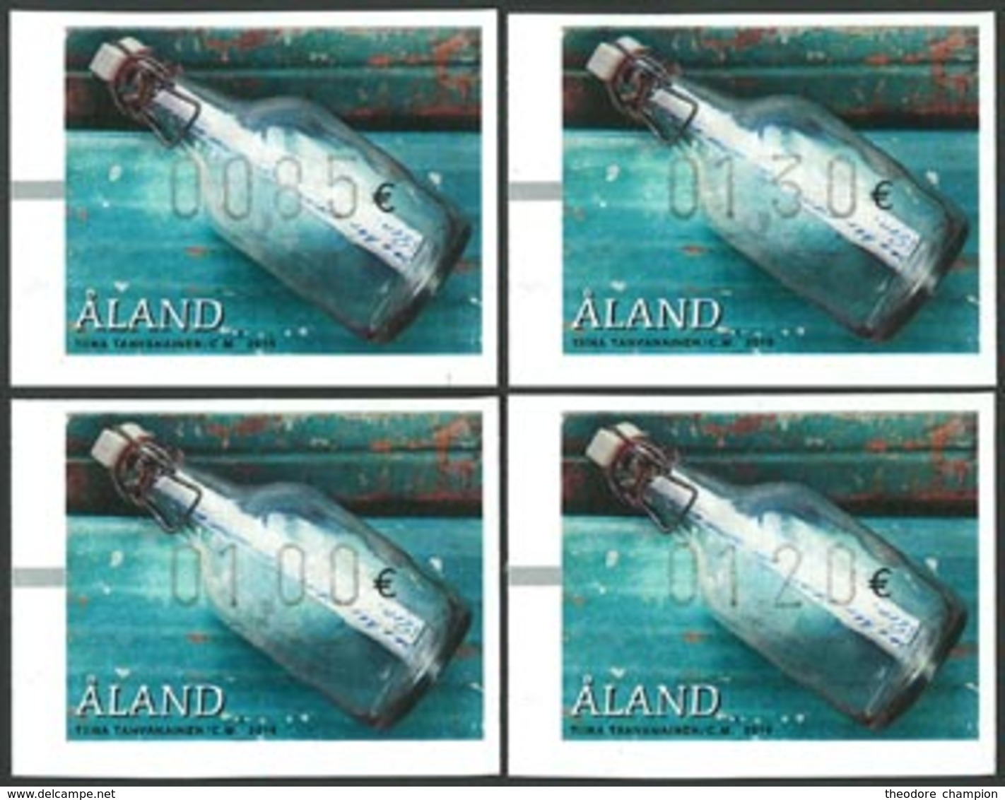 ALAND Distributeurs Message/Bouteille 4v 2016 Neuf ** MNH - Aland