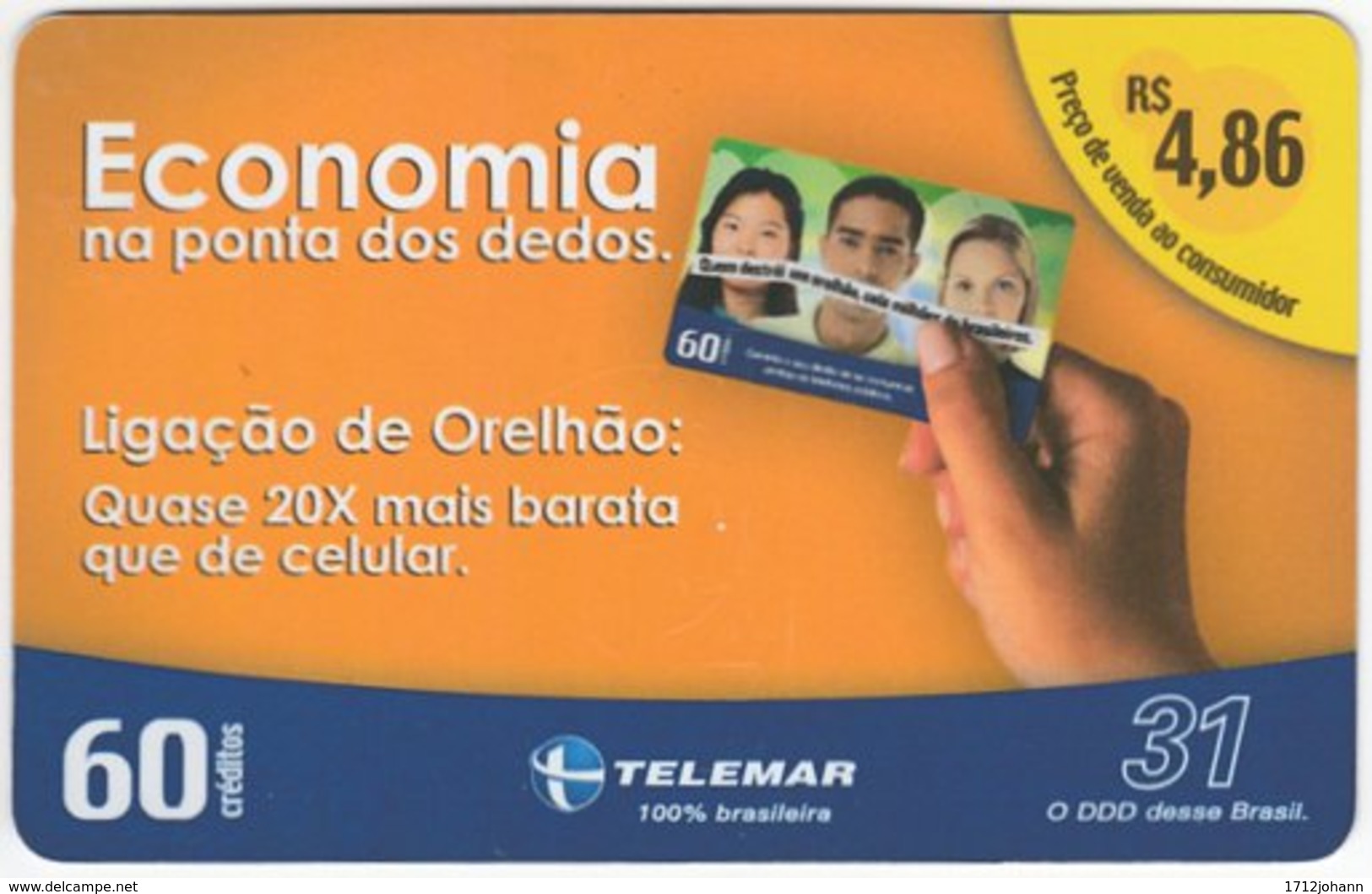 BRASIL I-976 Magnetic Telemar - Collection, Phonecard - Used - Brasilien
