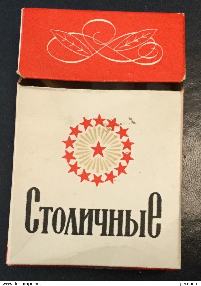 EMPTY  TOBACCO  BOX    CIGARETTES  STOLICNAJA  RUSSIA - Boites à Tabac Vides