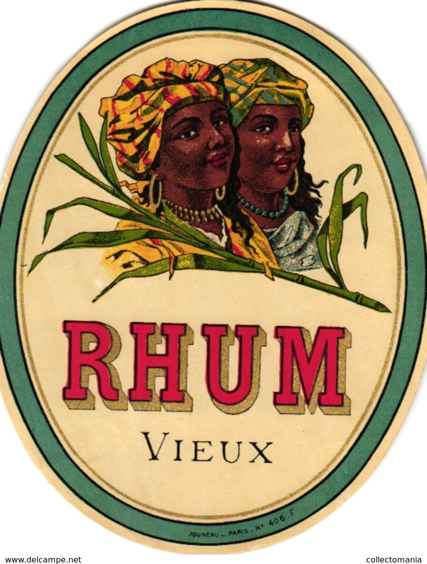7 Etiquettes RHUM  Vieux Rhum Litho Myncke Brux. - Rhum