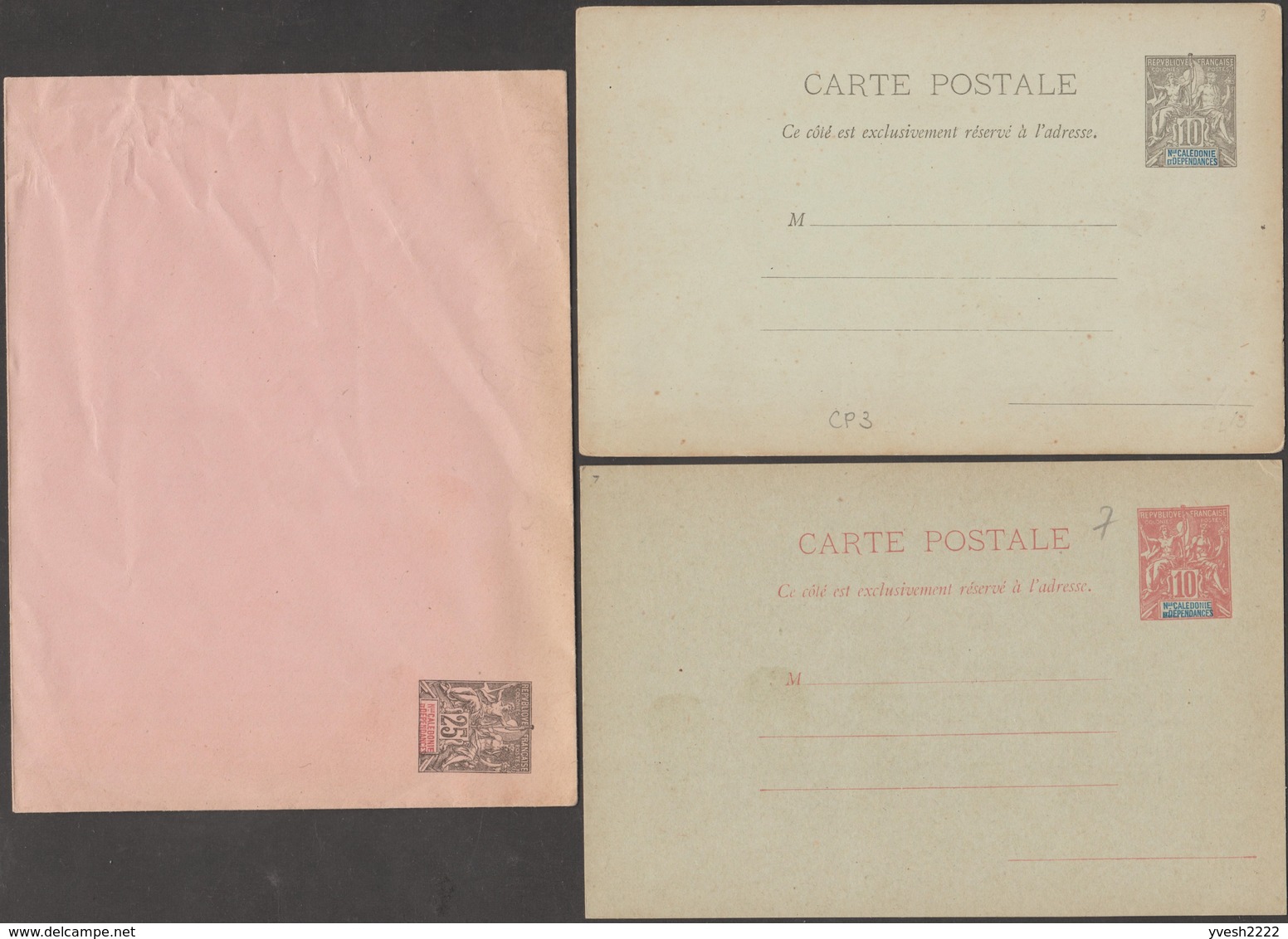 Nouvelle Calédonie 2001. Entier Postal 10 C Rouge En Parfait état. 2 Autres Entiers Postaux, Carte Et Enveloppe - Interi Postali