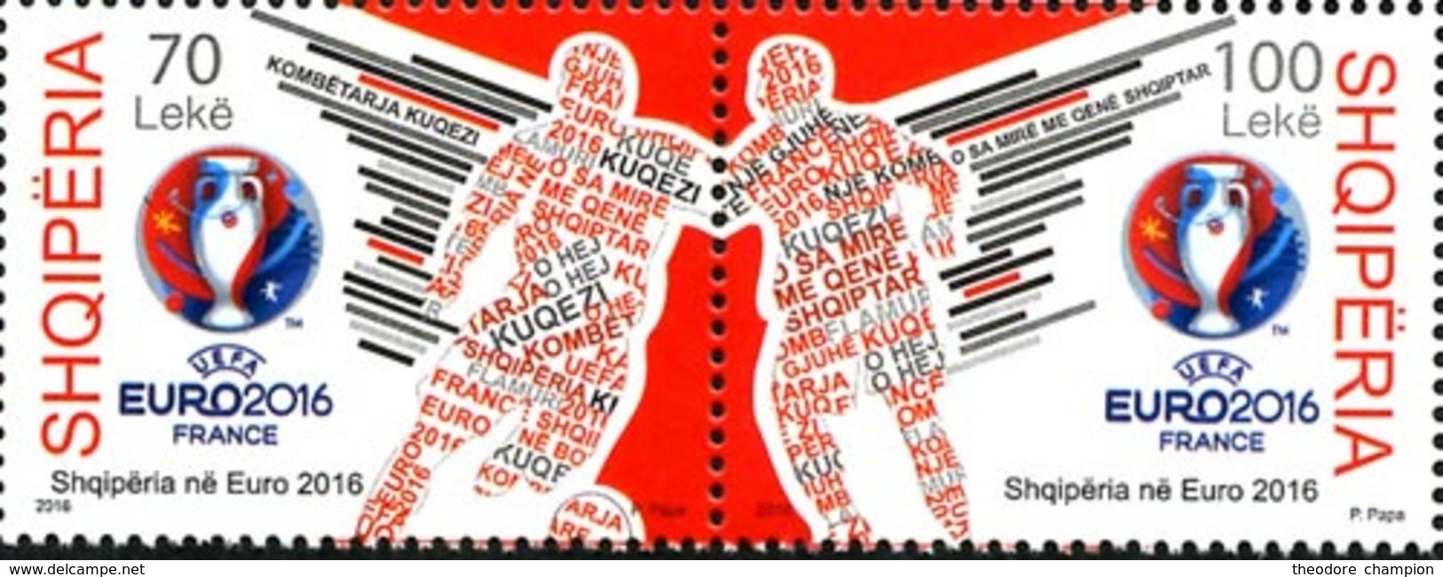 ALBANIE Football Euro 2016 2v Neuf ** MNH - Albanie