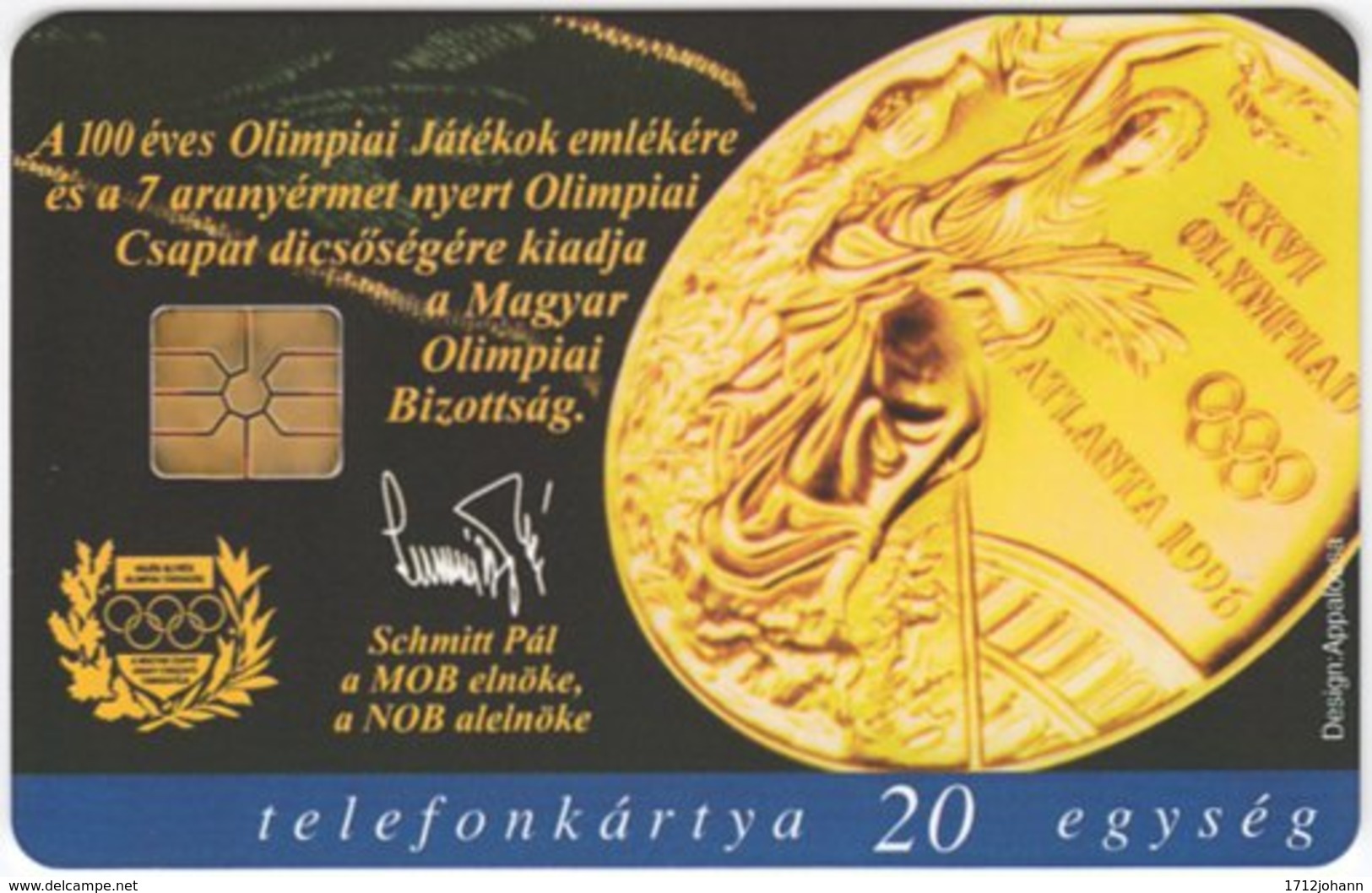 HUNGARY E-804 Chip Matav - Event, Sport, Olympic Games, Medal Winner - Used - Hongrie