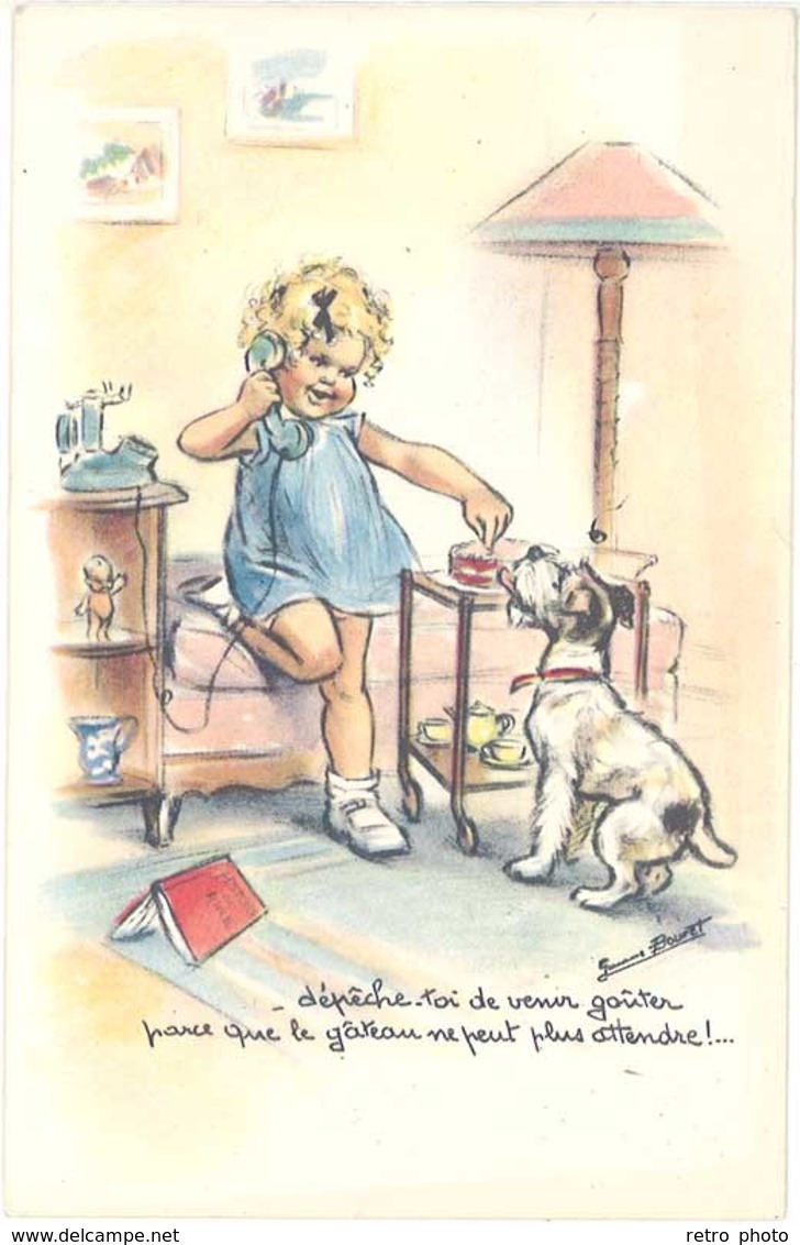 Cpa Illustrateur - Germaine Bouret – Dépêche-toi De Venir Goûter …  ( ILL ) - Bouret, Germaine