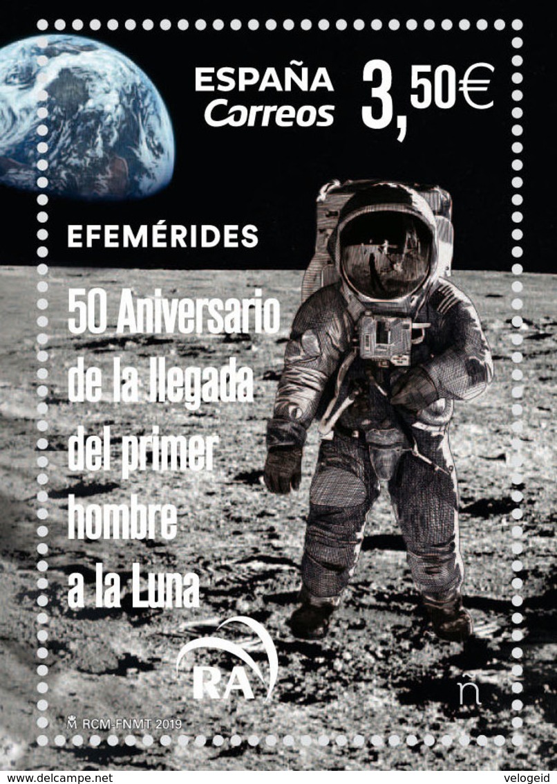 España. Spain. 2019. 50 Aniversario De La Llegada Del Primer Hombre A La Luna - Nuevos