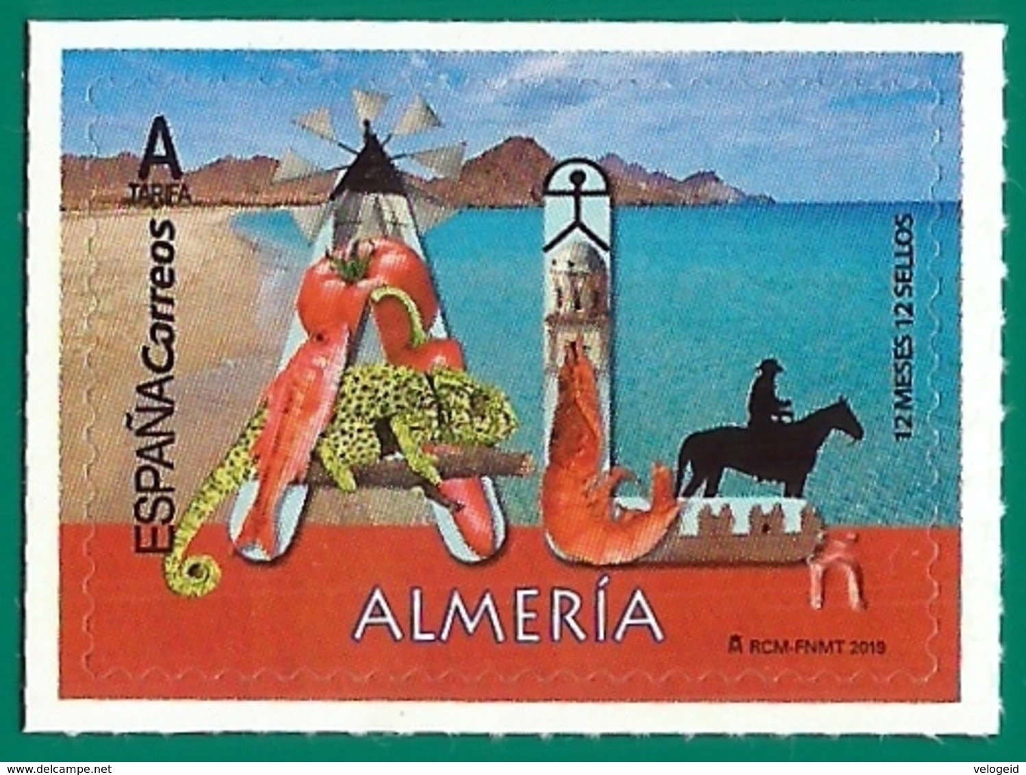 España. Spain. 2019. 12 Meses, 12 Sellos. Almeria - Ungebraucht