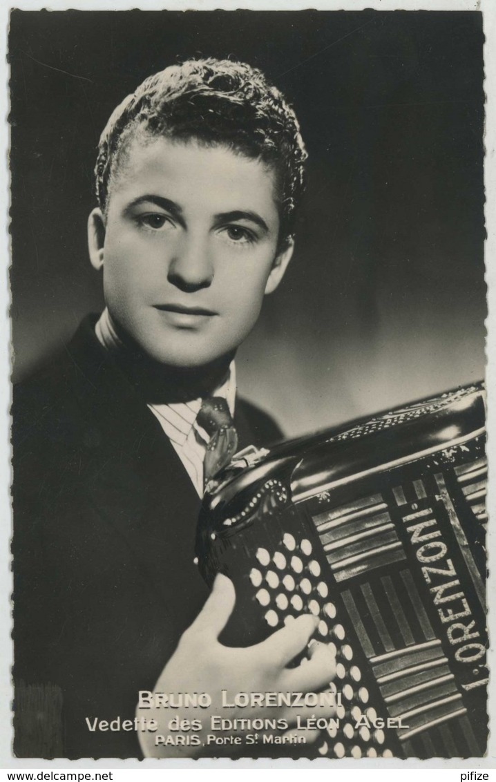 Musique . Accordéon . Bruno Lorenzoni , Vedette Des Editions Léon Agel , Paris Porte St-Matin . Accordéoniste . - Musica E Musicisti