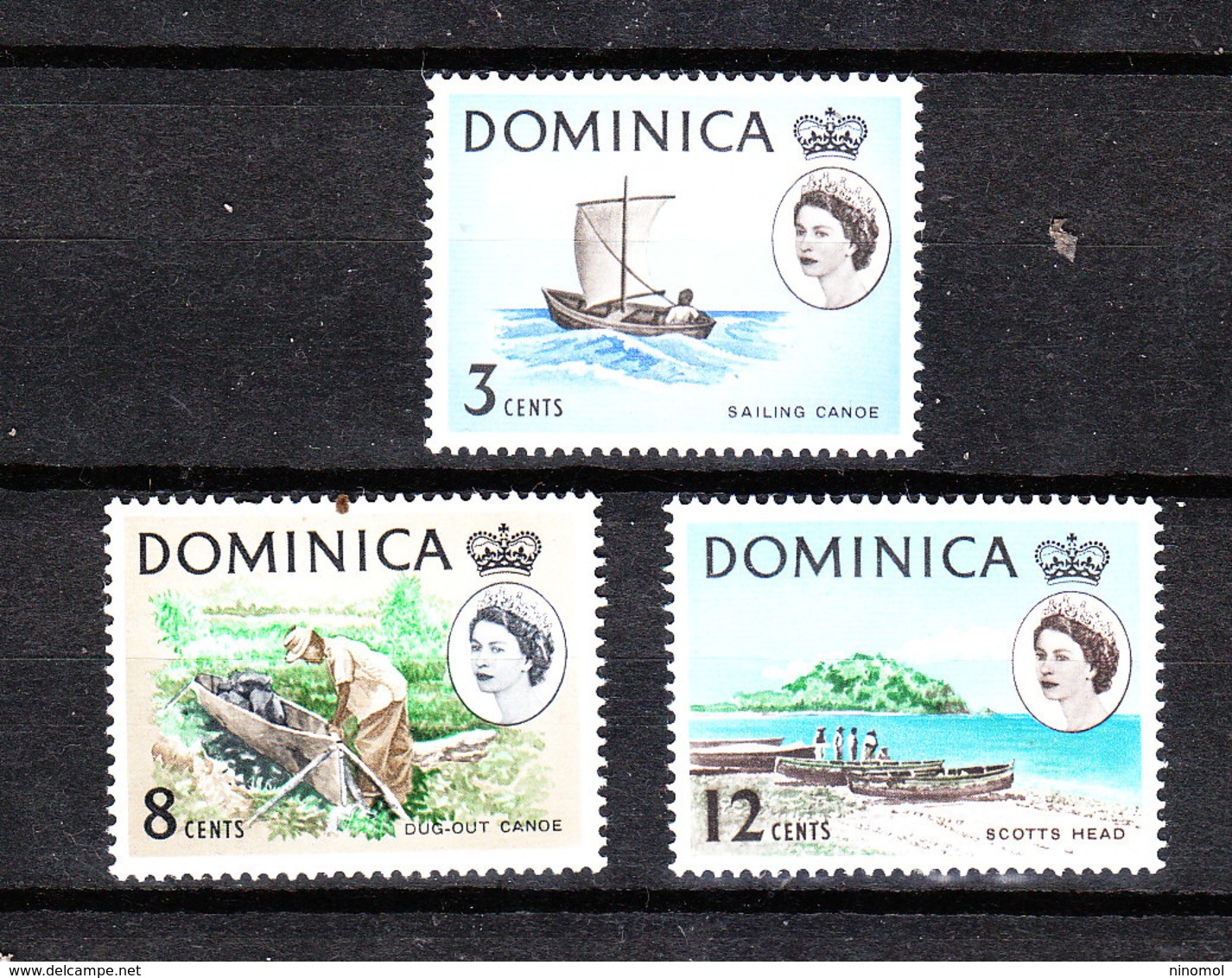 Dominica  - 1963-67. I 3 Francobolli " Barche " Della Serie Ordinaria. The 3 Stamps "boats" Of The Ordinary Series. MNH - Barche