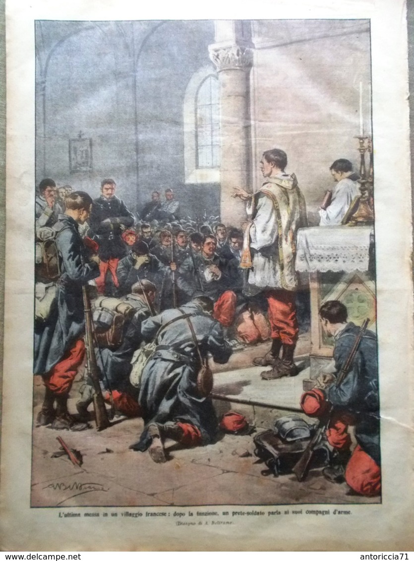 La Domenica Del Corriere 8 Novembre 1914 WW1 Anversa Feriti Tedeschi In Francia - Guerra 1914-18