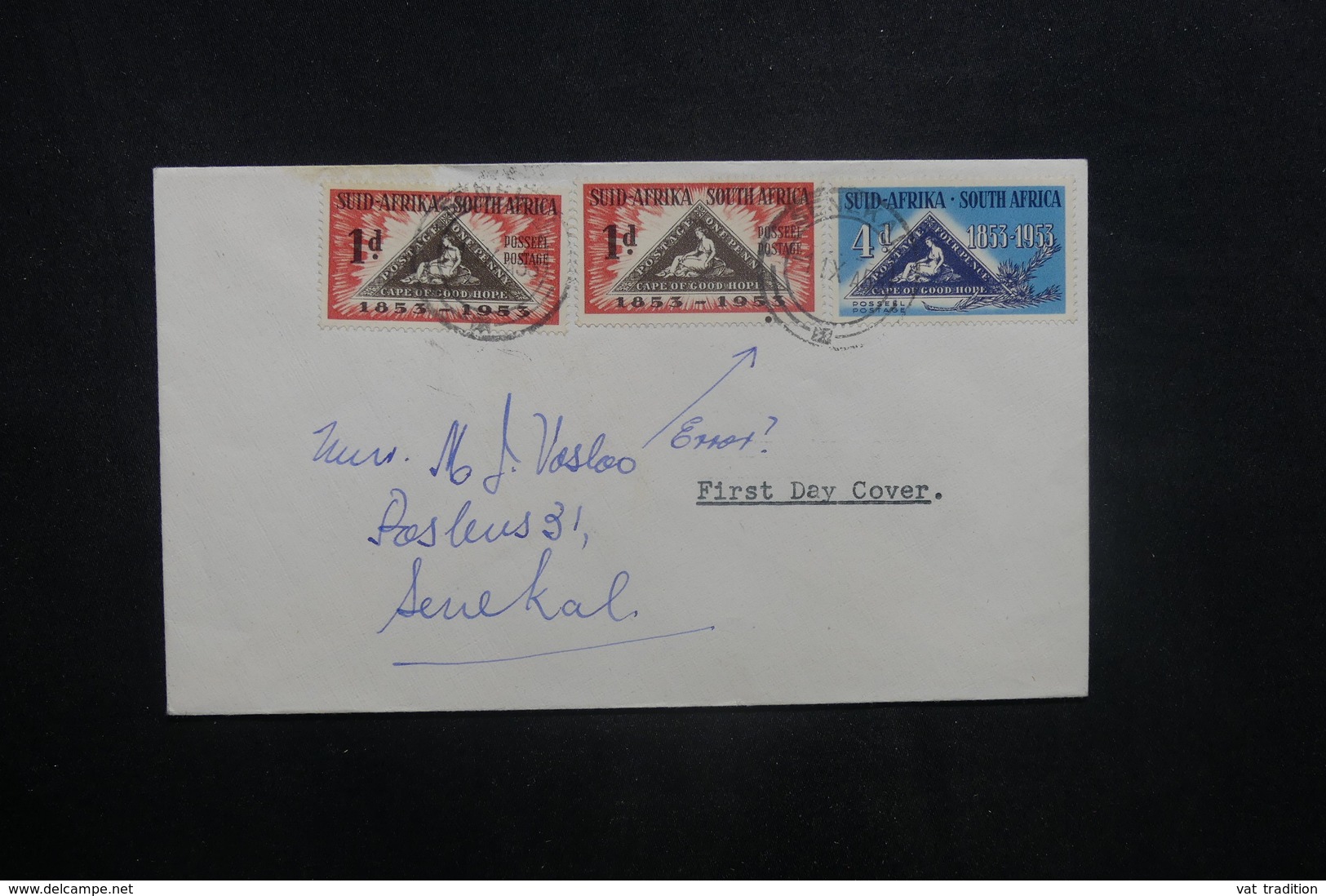 AFRIQUE DU SUD - Enveloppe FDC En 1953 - L 36926 - FDC