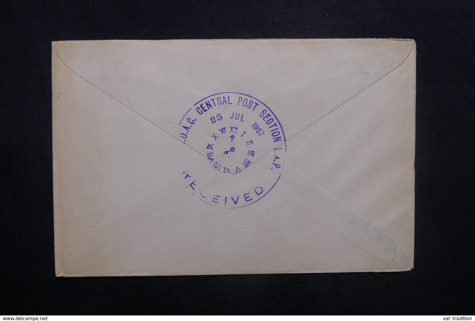 HONG KONG - Enveloppe 1er Vol Hong Kong / Londres En 1957 - L 36936 - Briefe U. Dokumente