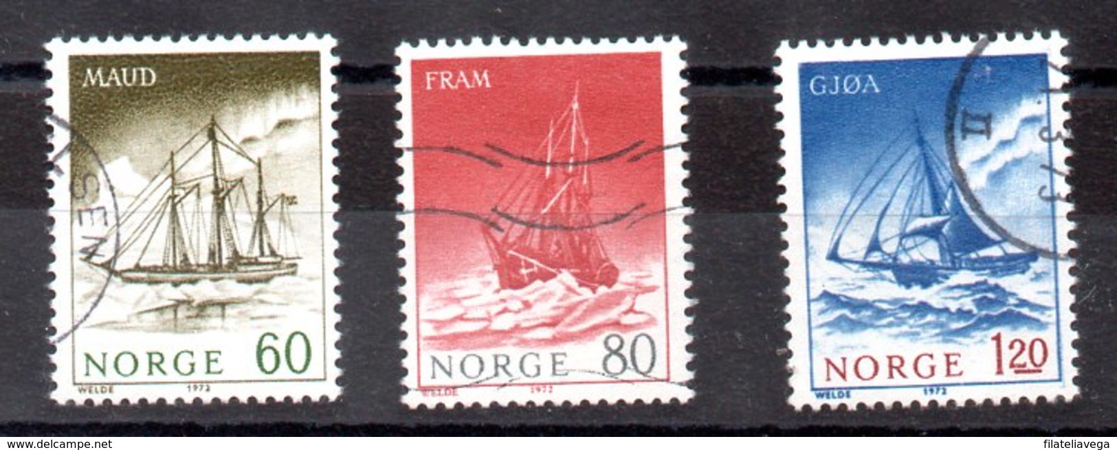 Serie De Noruega N ºYvert 606/08 O Valor Catálogo 4.25€ OFERTA (OFFER) BARCOS (SHIPS) - Usati