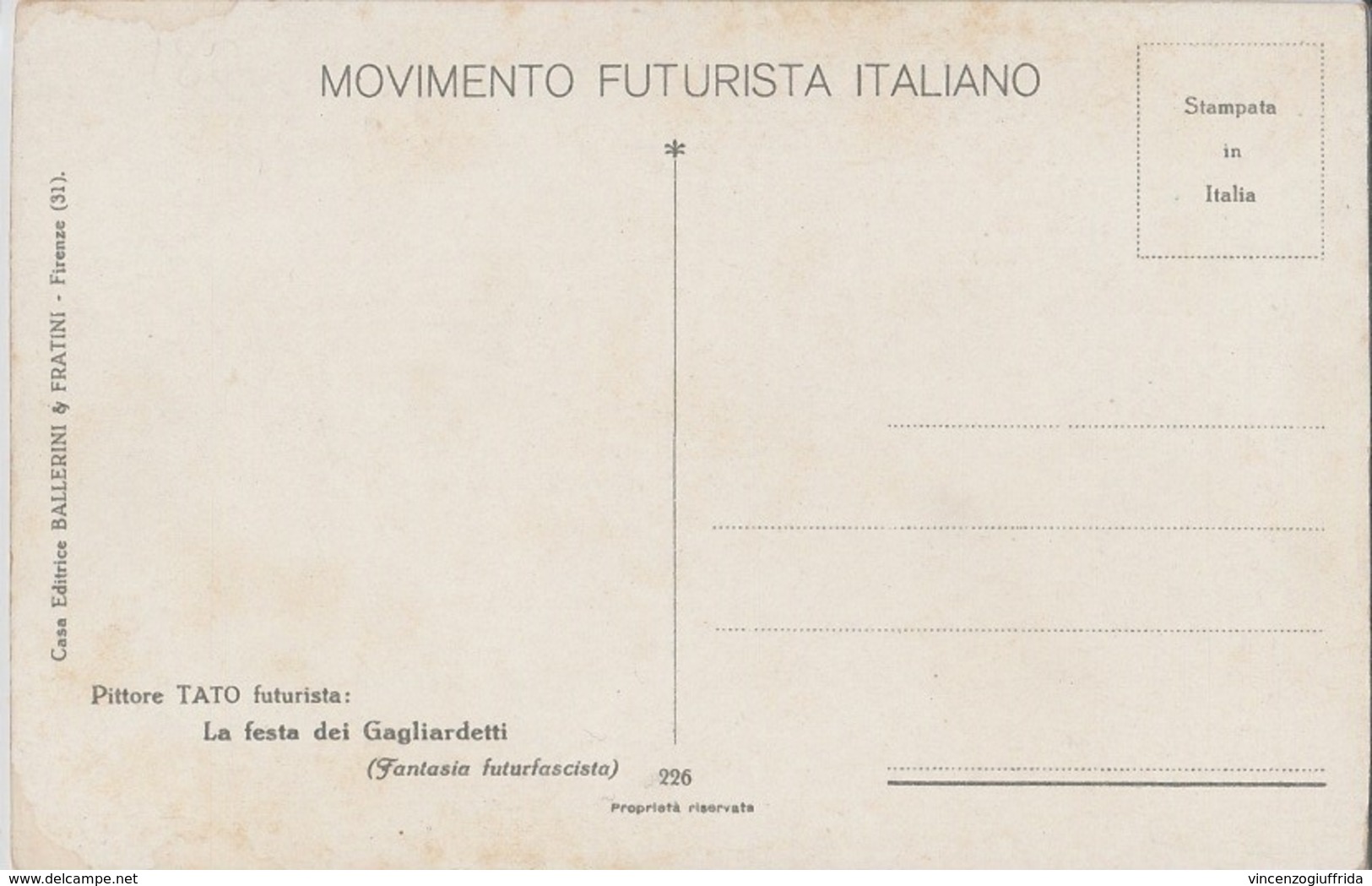 BELLISSIMA COLLEZIONE CARTOLINE ANNI 20 PITTORE FUTURISTA TATO - 1900-1949