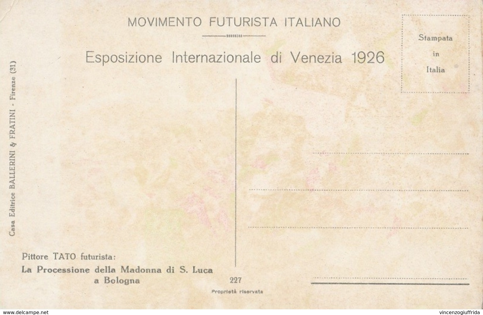 BELLISSIMA COLLEZIONE CARTOLINE ANNI 20 PITTORE FUTURISTA TATO