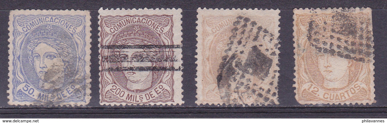 ESPAGNE, Régence, N° 107+109+113, Cote 18.5€( ES190801/5.5) - Used Stamps