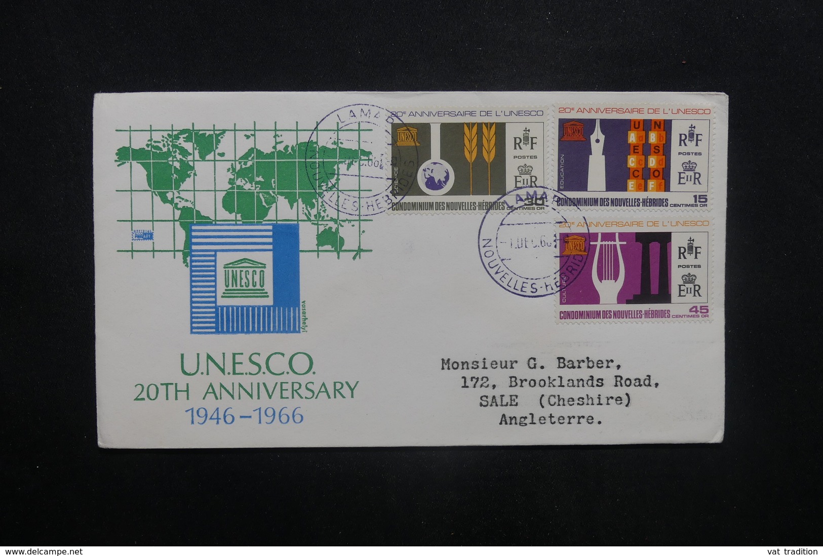 NOUVELLES HÉBRIDES - Enveloppe FDC En 1966 Pour Le Royaume Uni - L 36962 - FDC