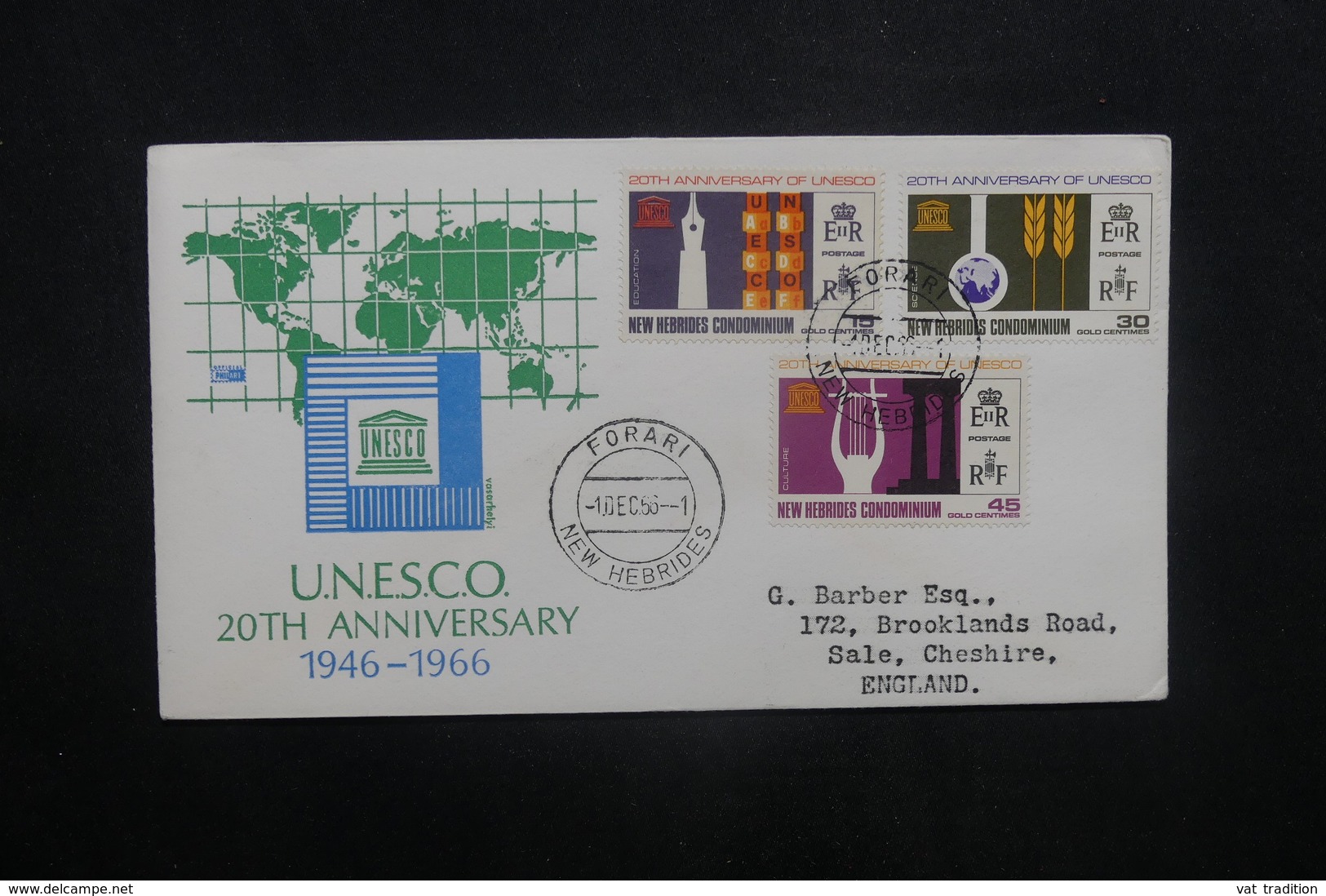 NOUVELLES HÉBRIDES - Enveloppe FDC En 1966 Pour Le Royaume Uni - L 36963 - FDC