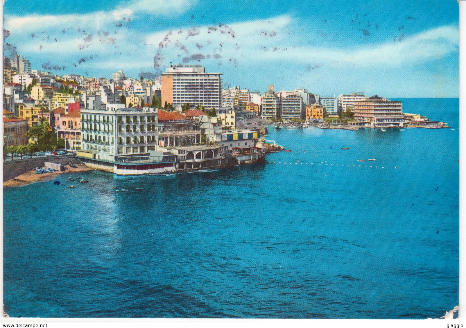 °°° 13504 - LIBAN - BEIRUT - THE GREAT HOTELS QUARTER - 1966 With Stamps °°° - Libano