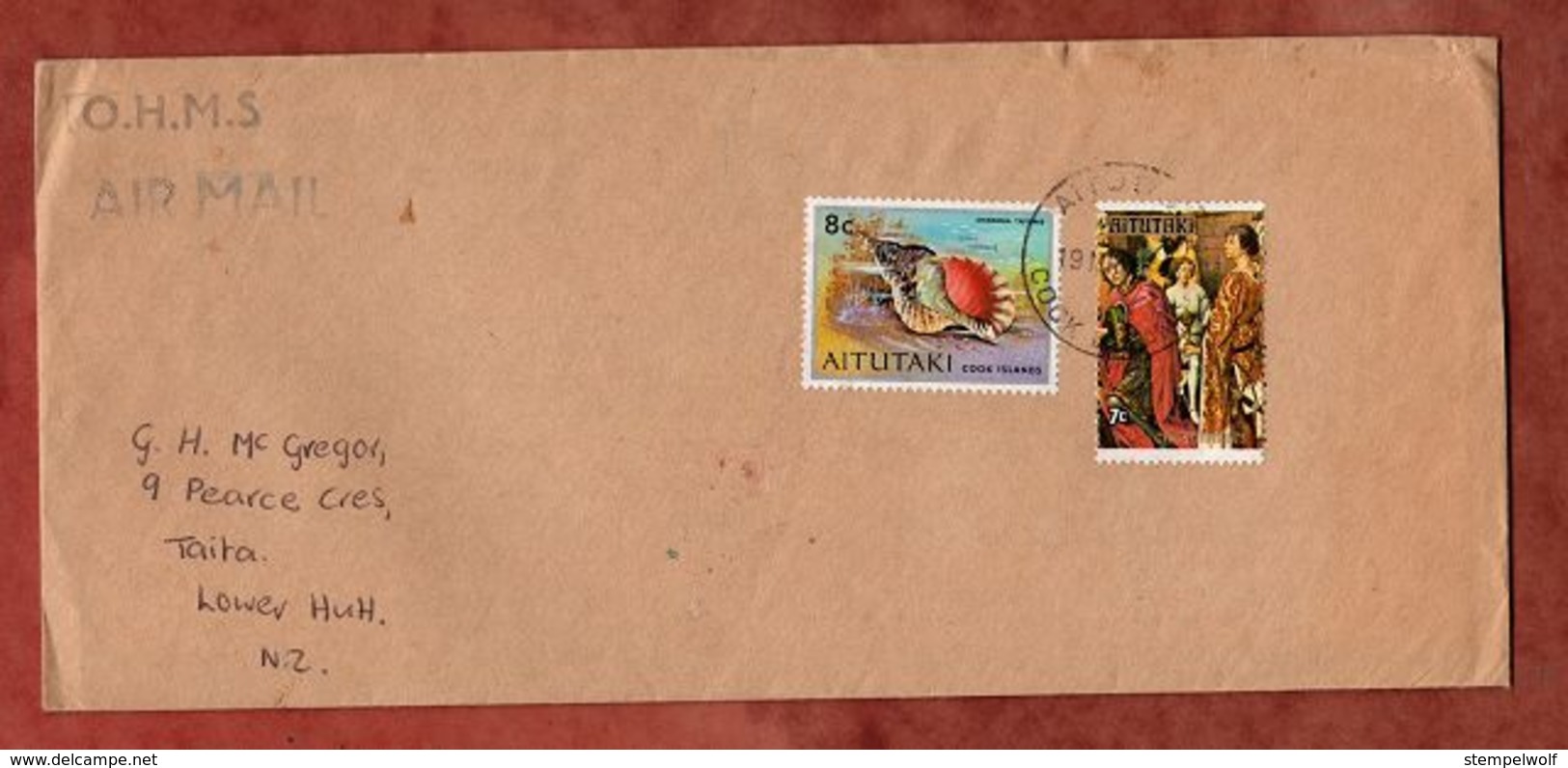 Luftpost Mit Inhalt, Weihnachten U.a., Aitutaki Cook Islands Nach Lower Hutt 1978 (77169) - Aitutaki