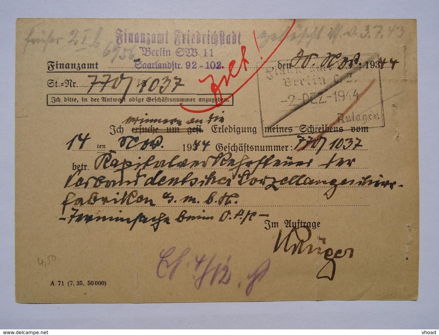 1944 DR Postkarte Pmk Freiwilliger Ehrendienst - Covers & Documents