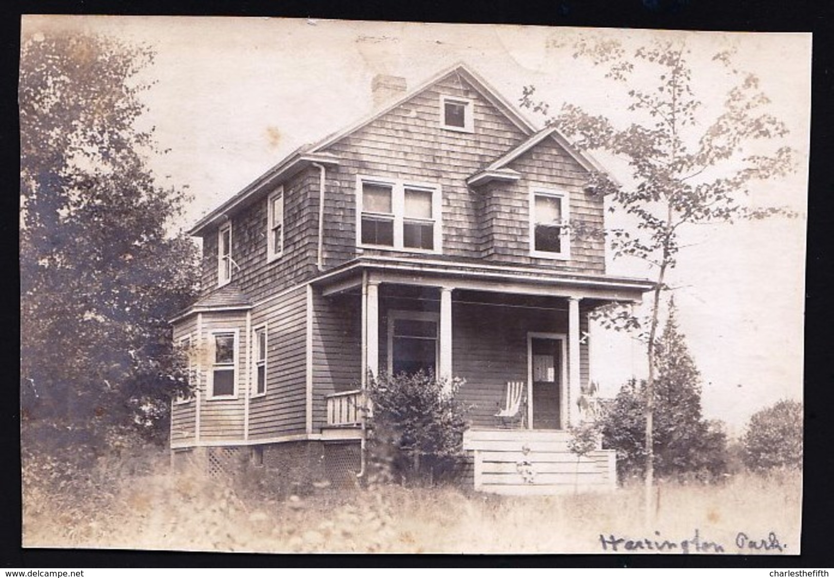 OLD VINTAGE PHOTO 1918 ** LA MAISON DES IMMIGRANTS BELGES Au HARRINGTON PARK -  LAC ONTARIO ** - Toronto