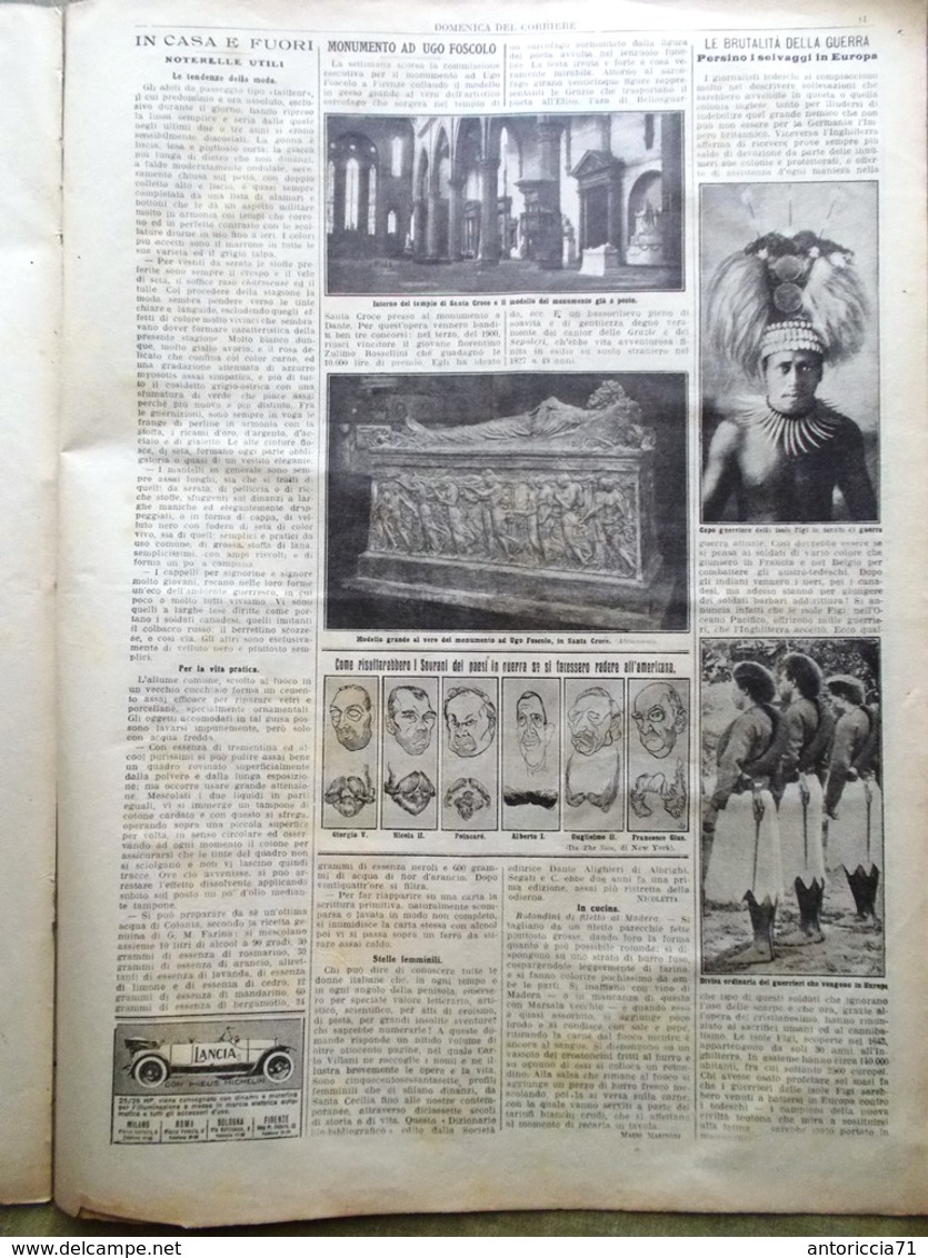 La Domenica Del Corriere 20 Dicembre 1914 WW1 Guerra In Prussia Tedeschi Fiandra - Guerre 1914-18