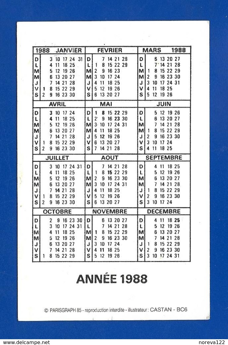 CALENDRIER De POCHE 1988 Illustrateur Castan - Small : 1981-90