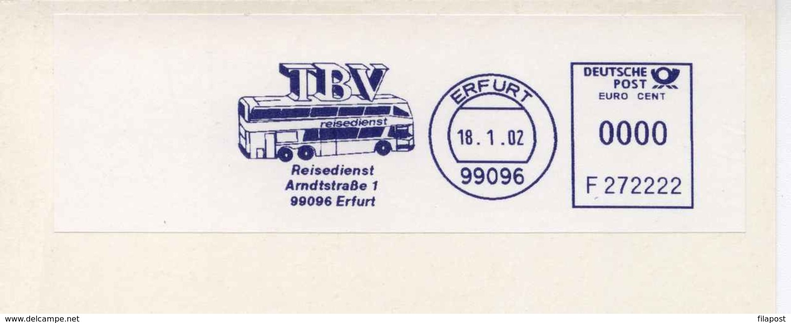 Germany 2002 Meter Canc. Bus Reisebus AFS  H199 - Bussen