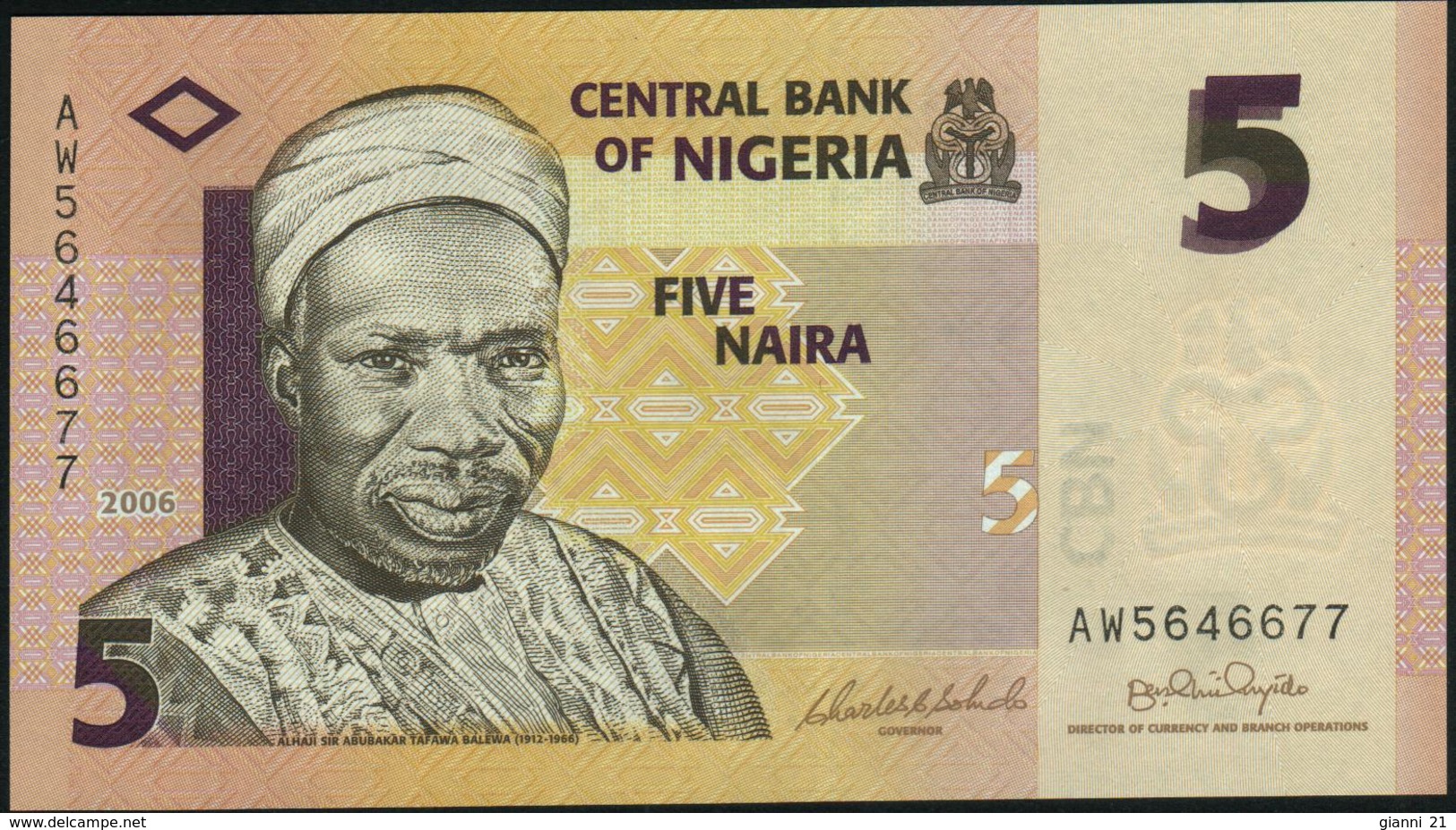 NIGERIA - 5 Naira 2006 UNC P.32 A - Nigeria