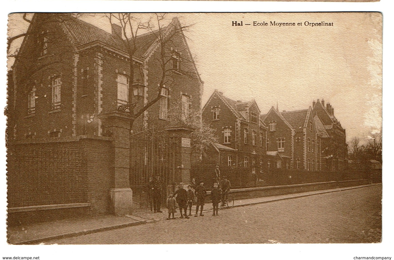 Halle - Hal - Ecole Moyenne Et Orphelinat - Circulée En 1940 - Edit. Desaix - 2 Scans - Halle