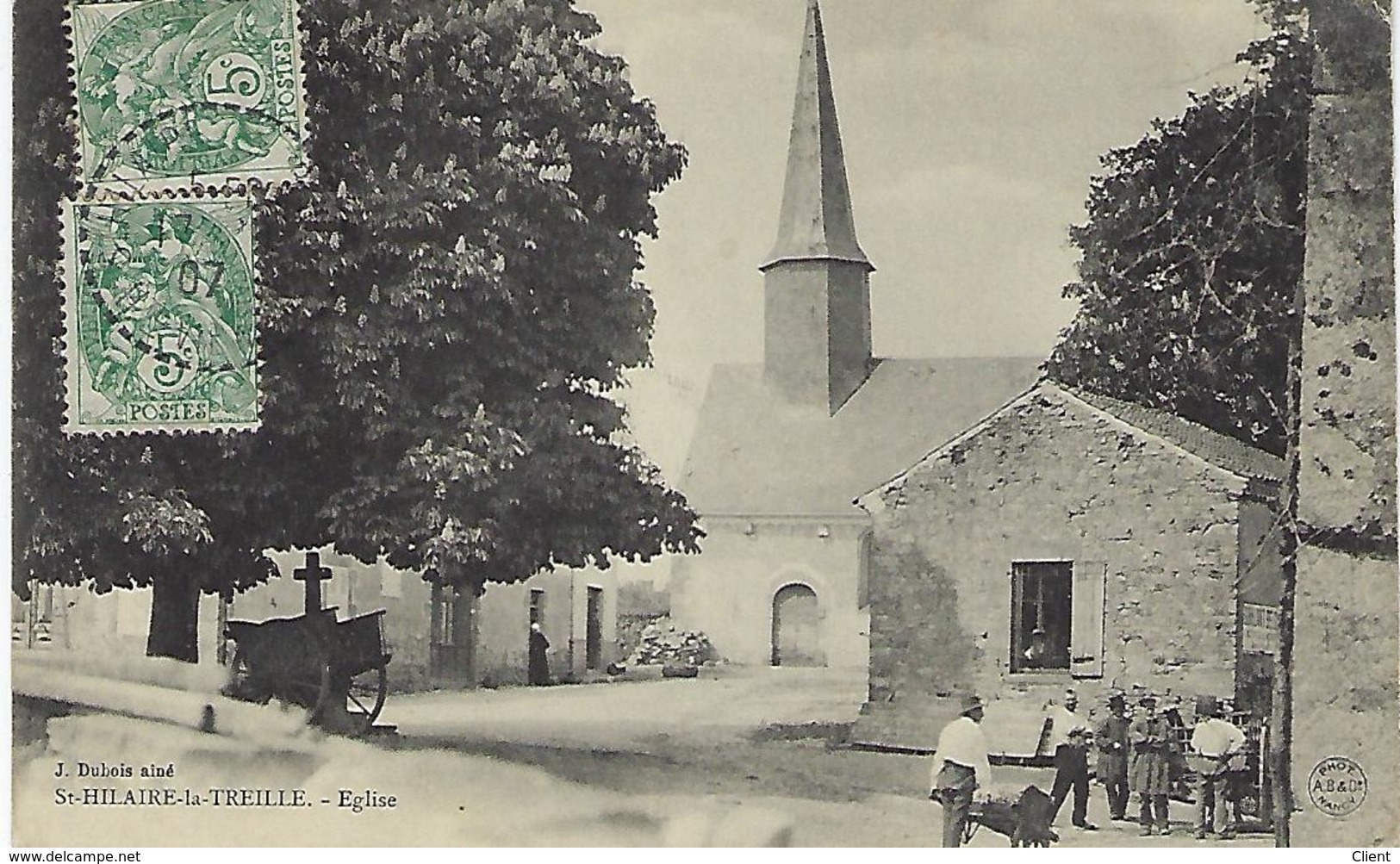 FRANCE - St-HILAIRE-la-TREILLE - Eglise - 1907 - Autres & Non Classés