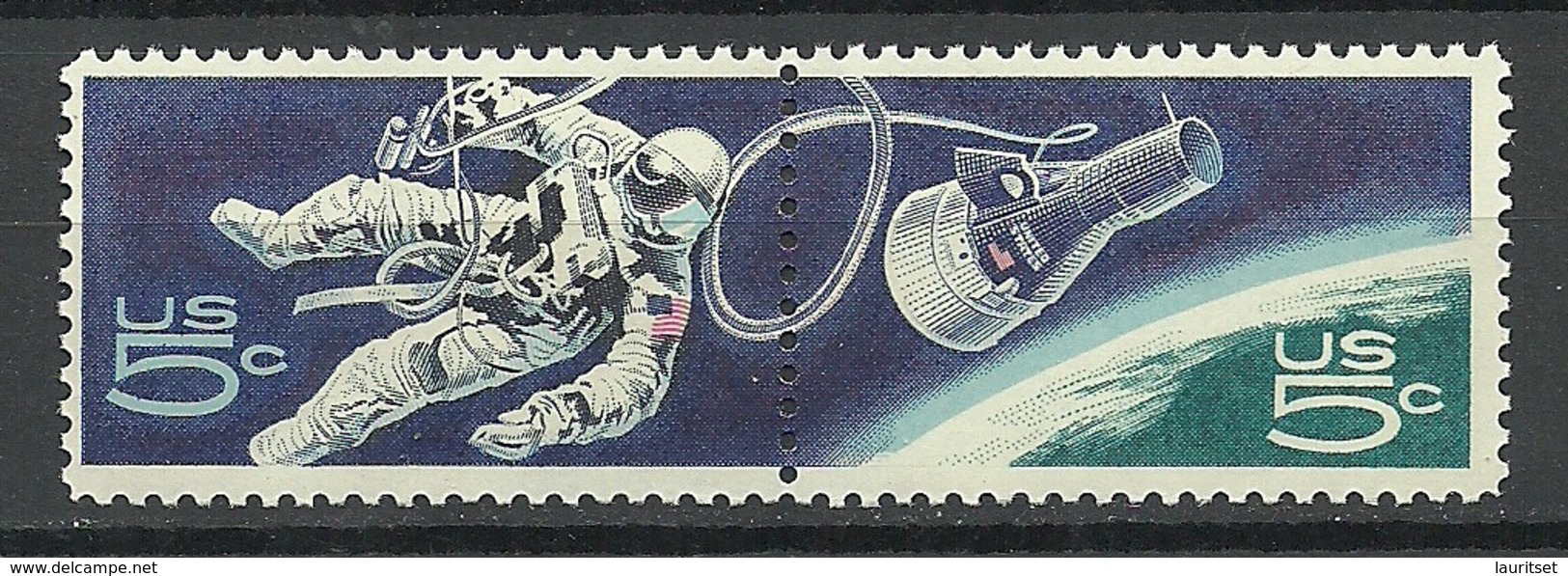 USA 1967 Michel 930 - 931 NASA Space Kosmonautik Weltraum Raumfahrt Astronaut MNH - United States