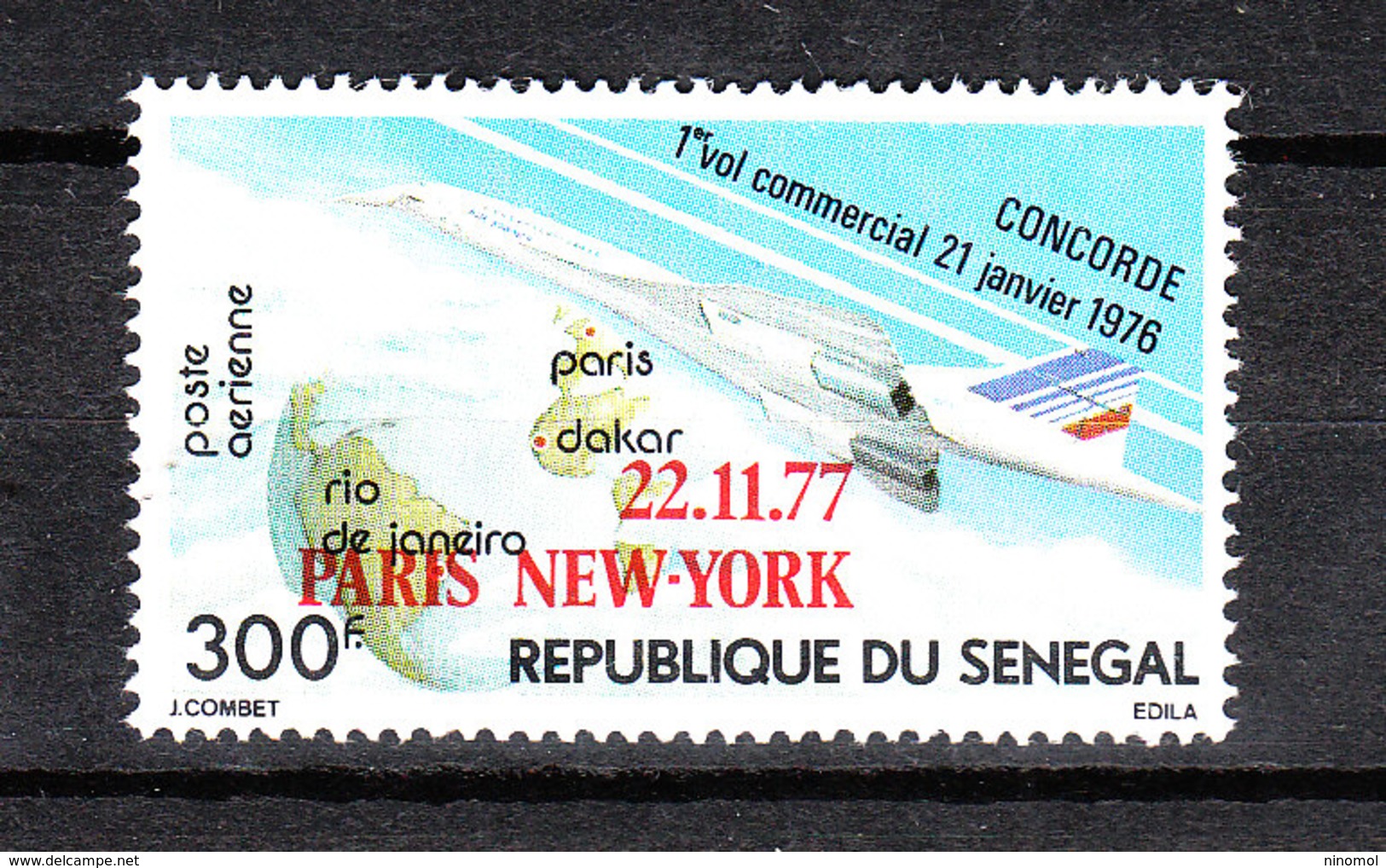 Senegal   -  1977.  Concorde: Record Di Volo. Concorde: Flight Record. MNH - Aerei