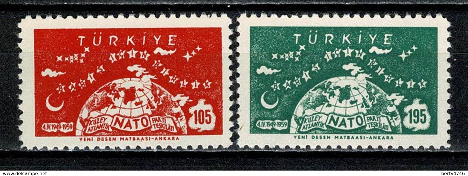 Turkiye 1959  Yv 1423/24**,  Mi 1621/22**,  MNH - Neufs