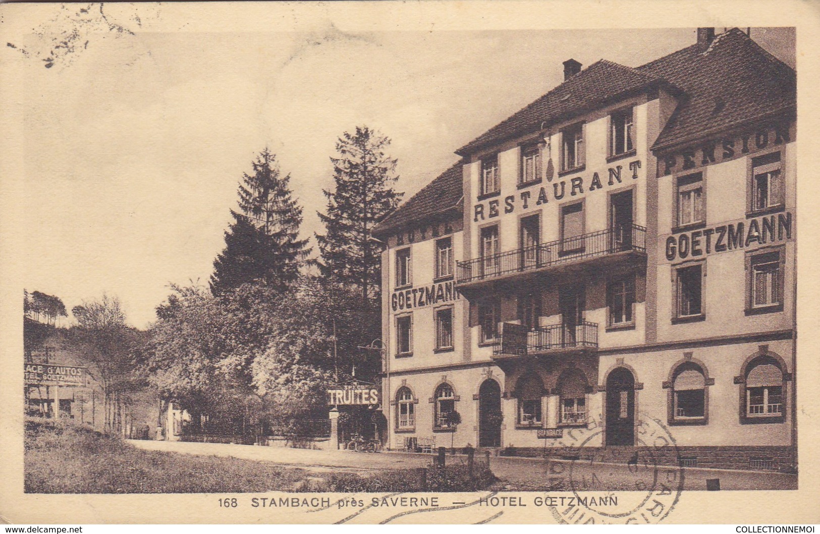 HOTEL GOETZMANN, STAMBACH ,tres Bel Ensemble ,1 Dépliant Et 4 Cartes Postales En Plus (( Lot 4 )) - Saverne