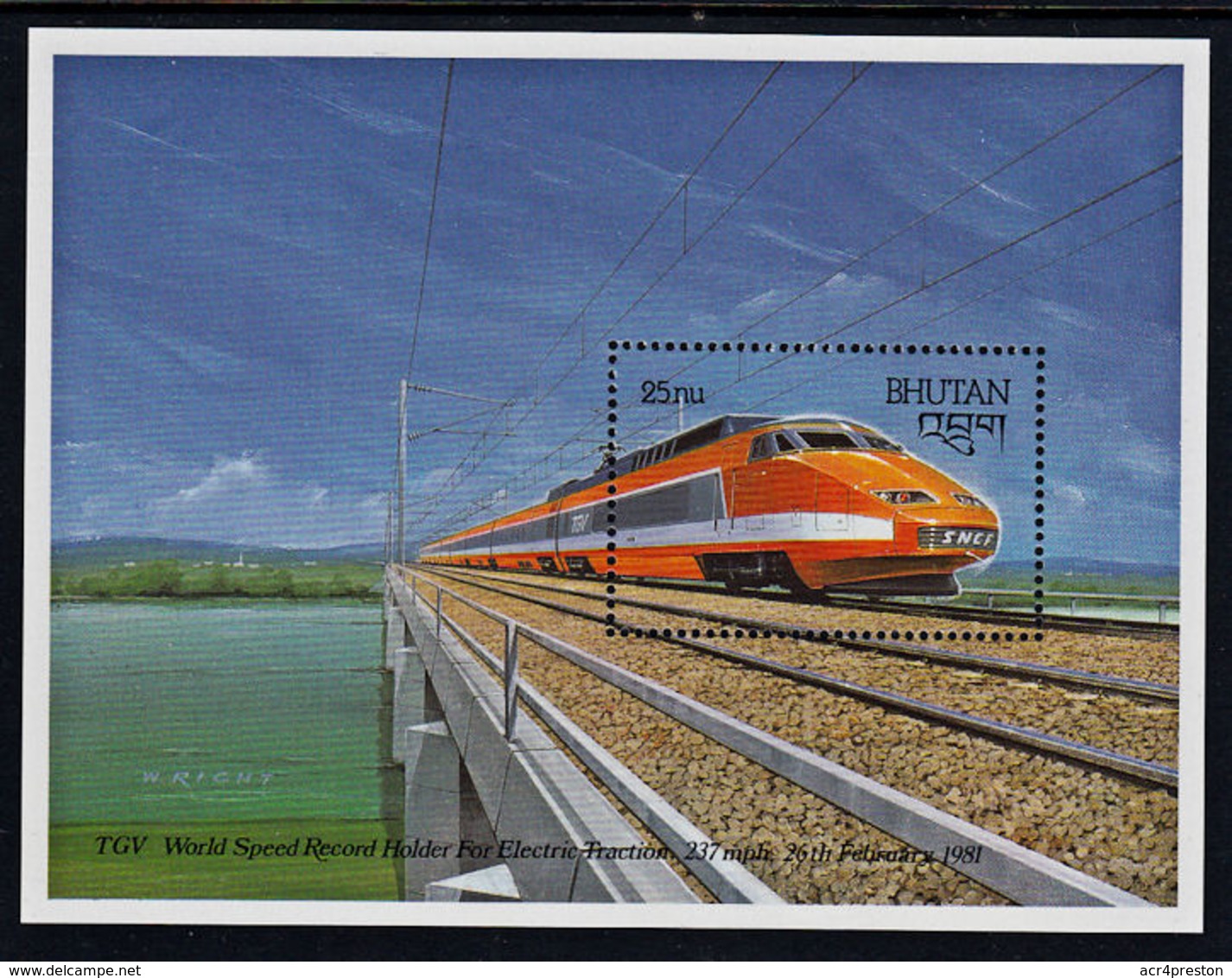 A5273 BHUTAN 1988, SG MS736b  Transport, Railways, Trains, MNH - Bhutan