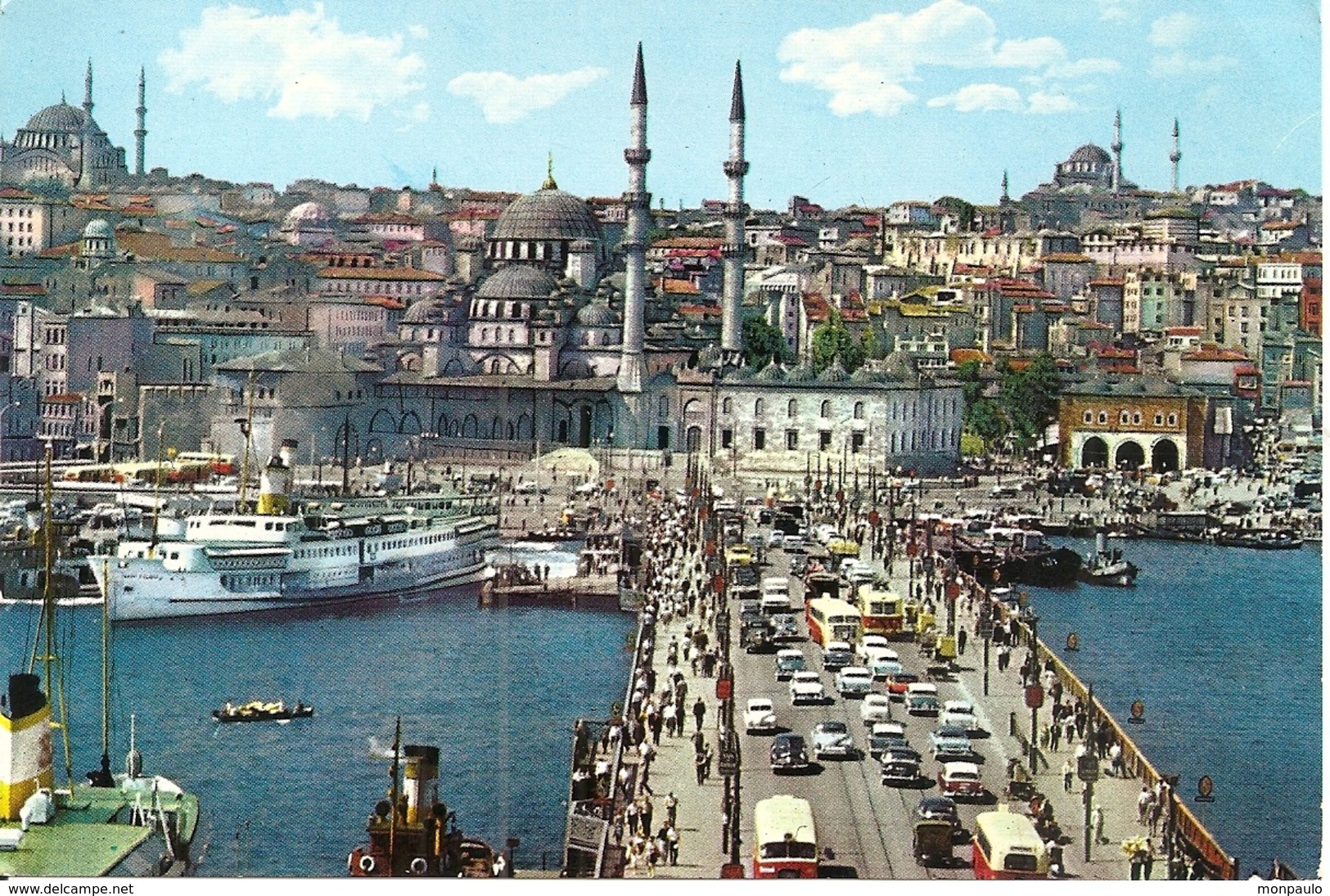 Turquie. CPM. Istanbul. Istanbul Ve Güzellikleri. Le Pont De Galata Et La Nouvelle Mosqué (Galata Bridge End New Mosque) - Turchia