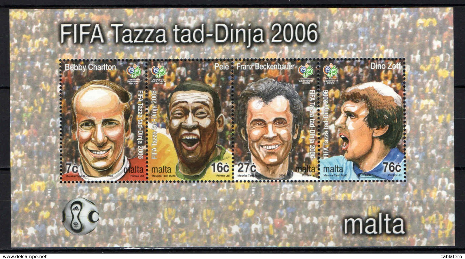 MALTA - 2006 - World Cup Soccer Championships, Germany - Souvenir Sheet - MNH - Malta