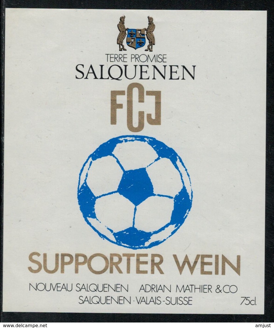 Etiquette De Vin // Salquenen, , Football F.C.J - Football