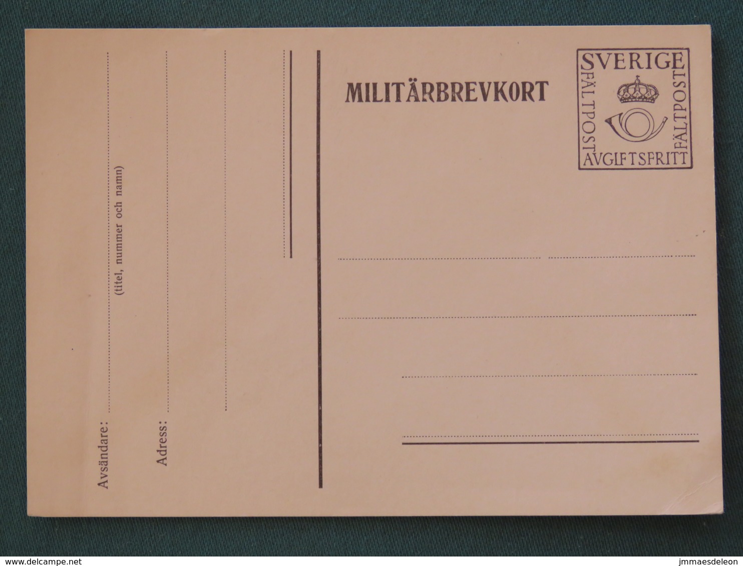 Sweden Around 1974 Military Army Unused Postcard - Militaire Zegels