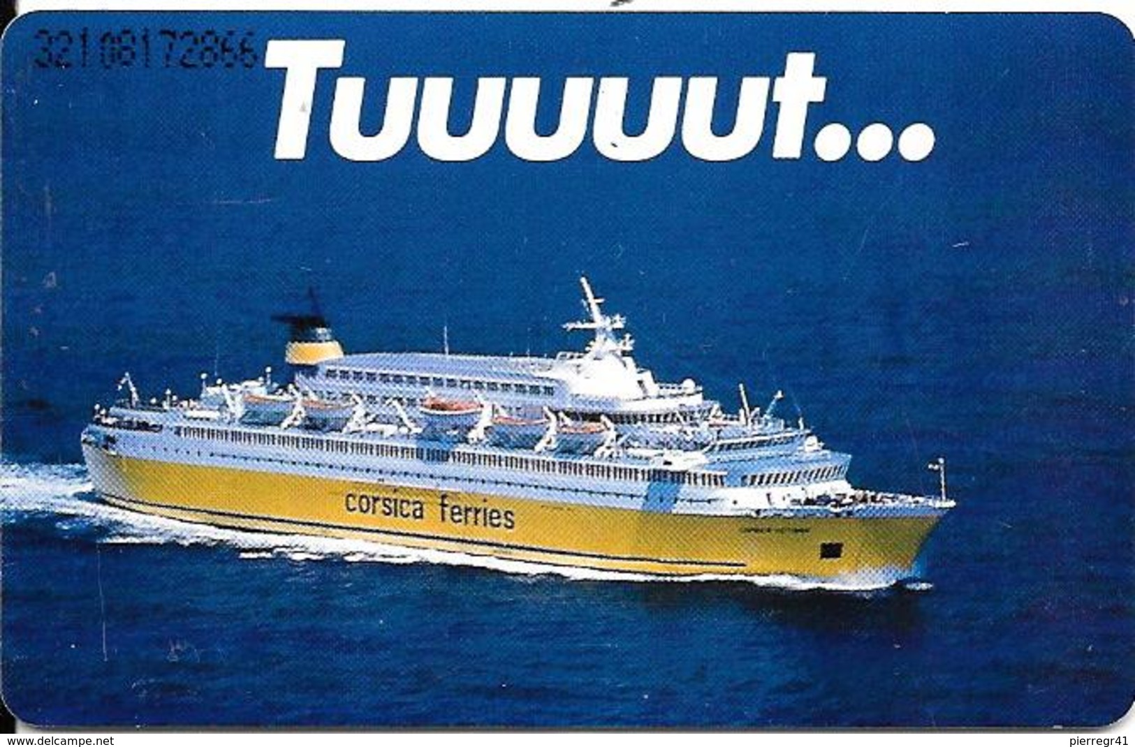 CARTE-ALLEMAGNE-PUCE-Gem2-S-09-93-CORSICA FERRIES-BATEAU FERRY-UtiliséTBE - Bateaux