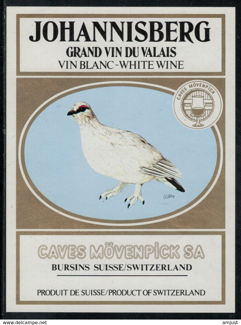 Etiquette De Vin // Johannisberg, Vin Du Valais, Oiseau - Pluimen