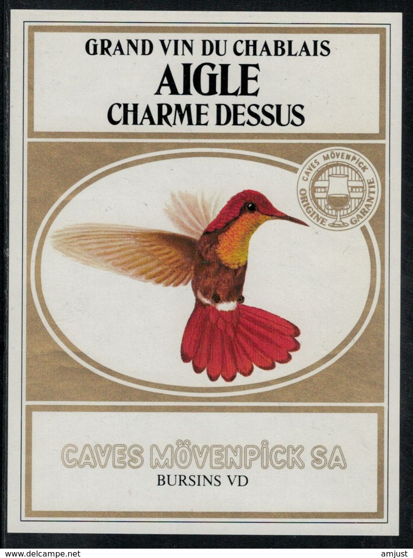 Etiquette De Vin // Aigle, Charme Dessus, Oiseau - Federn