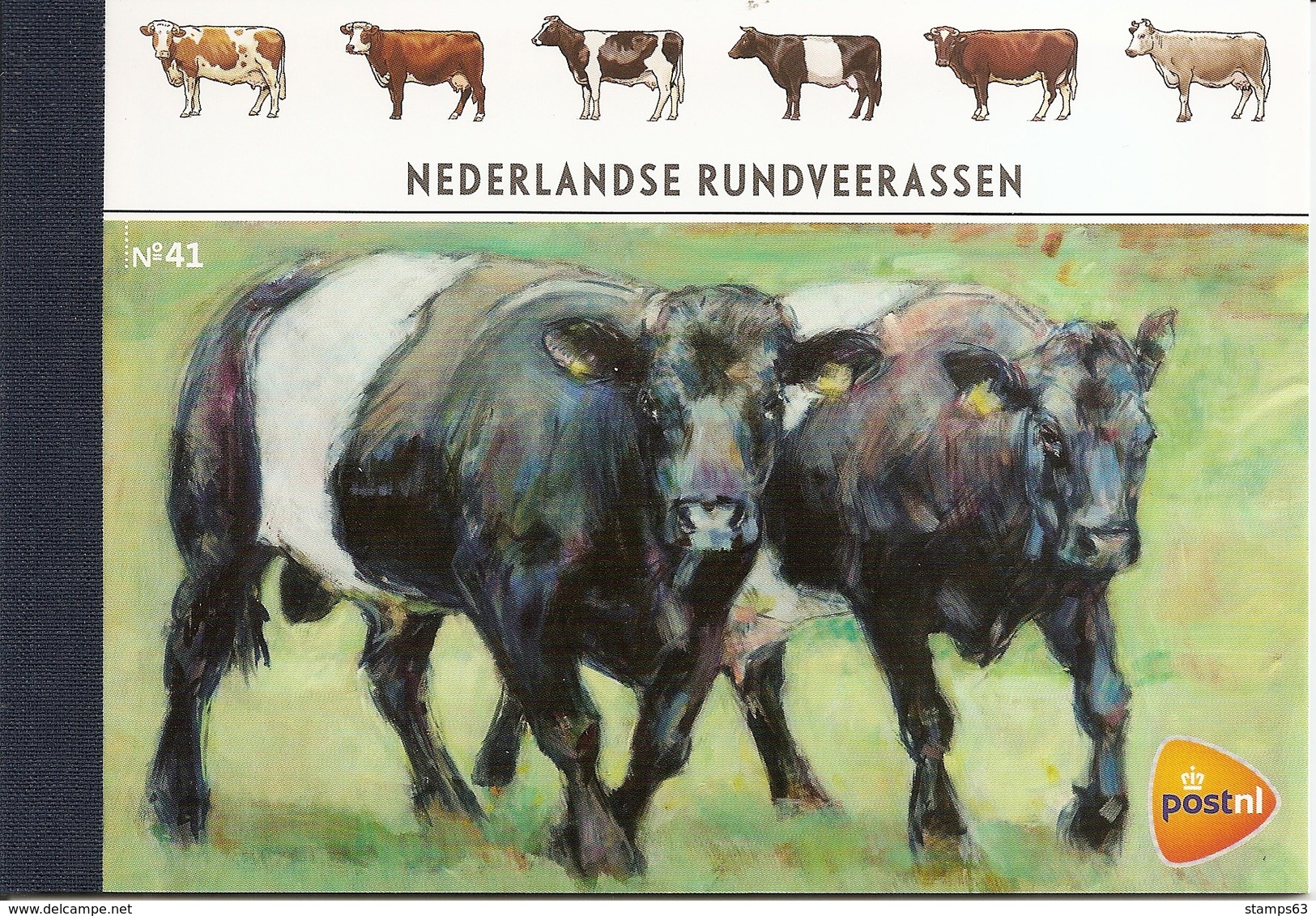 NEDERLAND, 2012, PRESTIGE BOOKLET, PR 41, Cattle Breeds - Markenheftchen Und Rollen